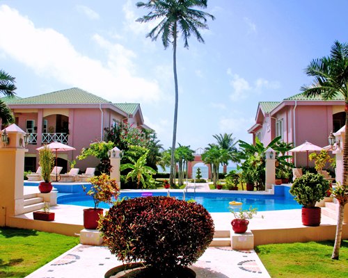 An exterior view of Grand Colony Island Villas resort.