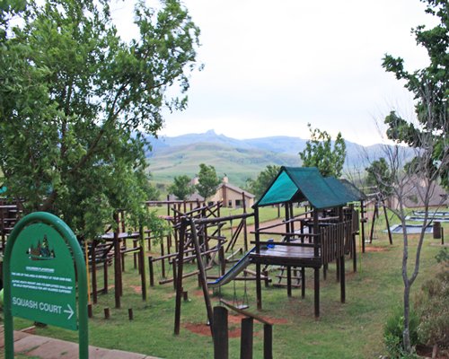An outdoor playscape.