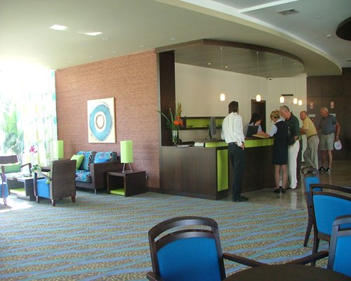 The reception area with lounge access.