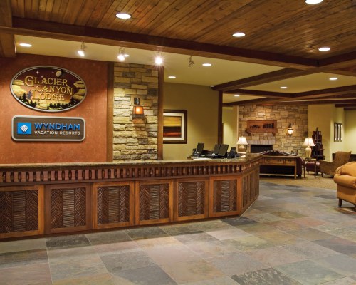 RECEPTION AND LOUNGE AREA AT WYNDHAM VACATION RESORTS.