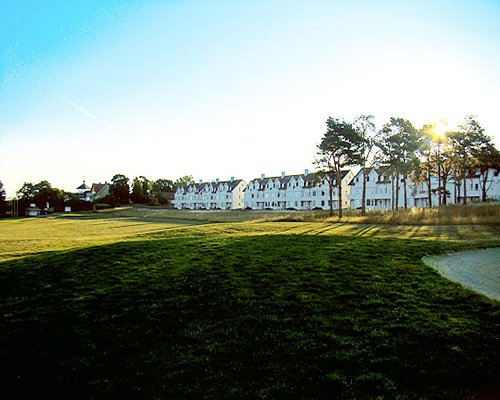 A scenic view of multiple resort units.