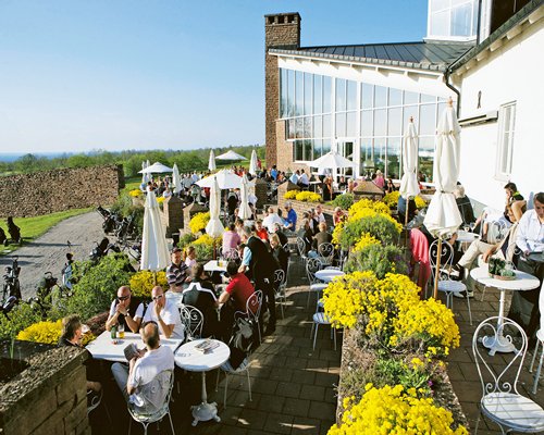 An outdoor fine dining area.