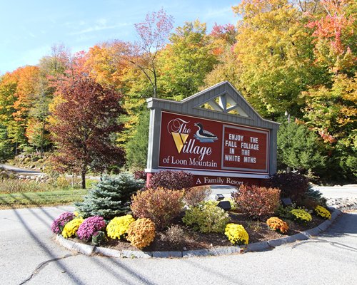Signboard of Vacation Internationale At Village Of Loon Mountain.