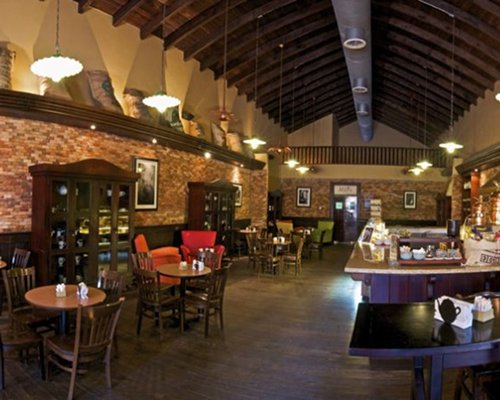 An indoor restaurant at Ocean Blue & Sand.