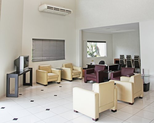 An indoor lounge area at the resort.