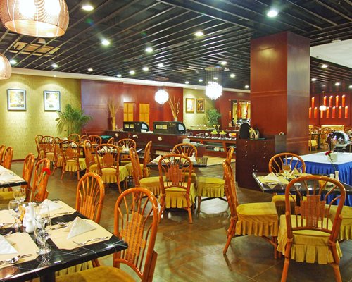An indoor fine dining restaurant.