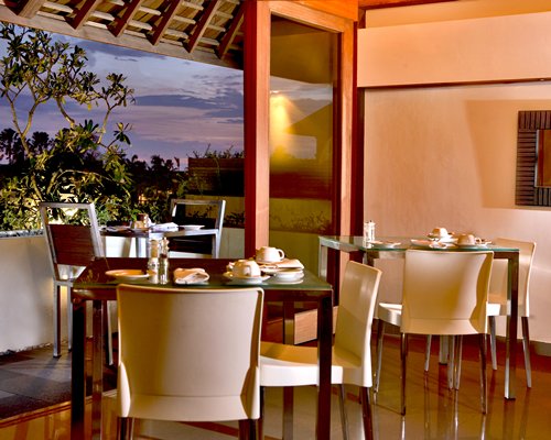 An indoor fine dining restaurant.