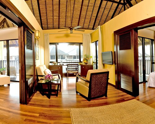 A well furnished indoor lounge area.