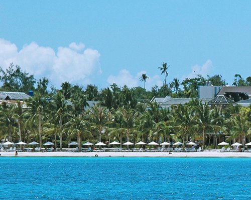 A view of the resort property alongside the waterfront.