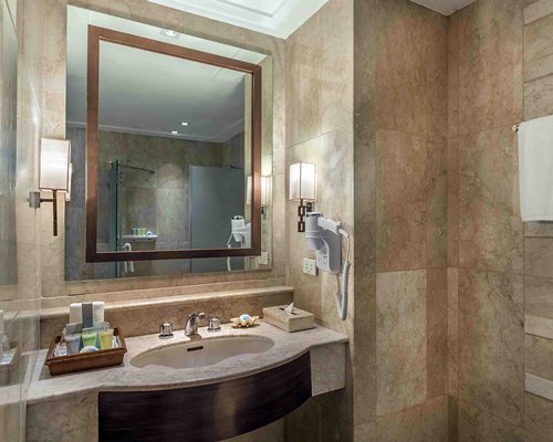 A single sink vanity.