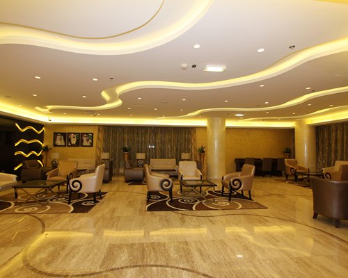 An indoor lounge area at the resort.