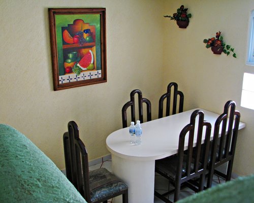 A well furnished dining area.