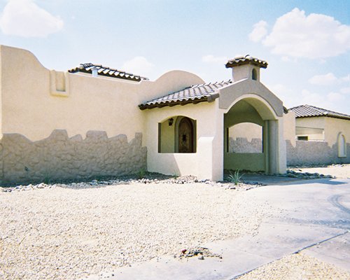 Exterior view of an entrance to a unit at The Mission Villas at Silver Lakes.
