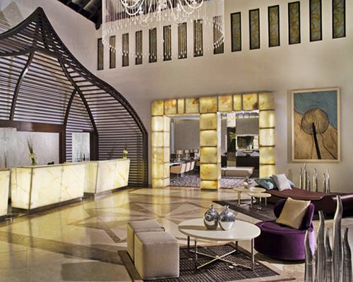 Reception and lounge area at Club Melia at Palacio de Isora.