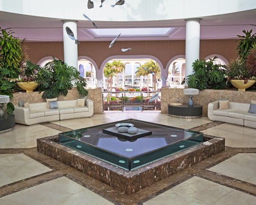 An indoor lounge area at the resort.