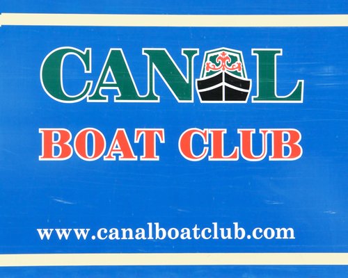 Signboard of Canal Boat Club resort.