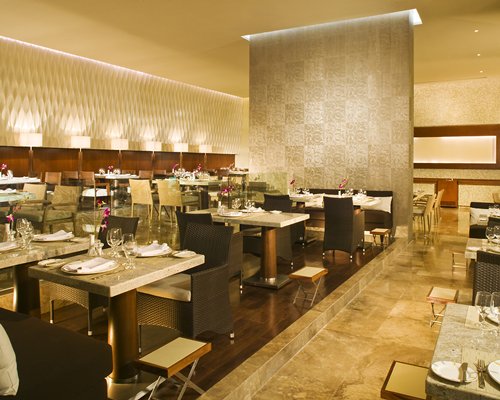 An indoor fine dining restaurant.