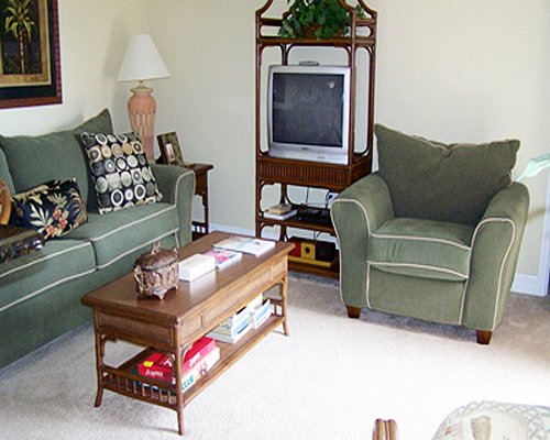 A well furnished living room with television.