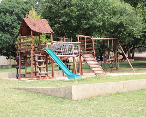 Playground with kids playscape.