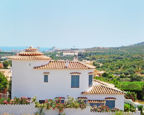 An exterior view of the resort unit.