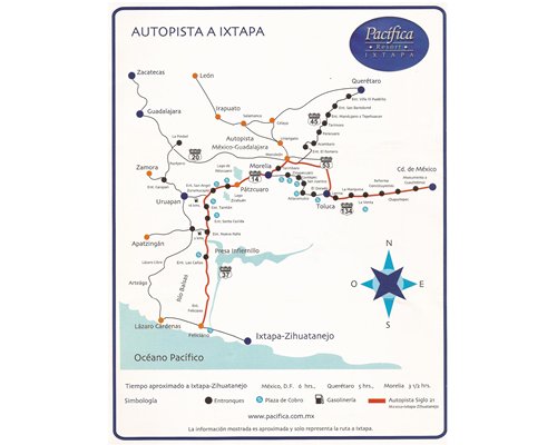 Route map of Pacifica Grand.