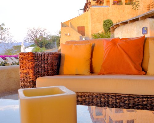 An outdoor lounge area.
