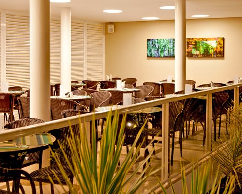 An indoor fine dining restaurant at the resort.