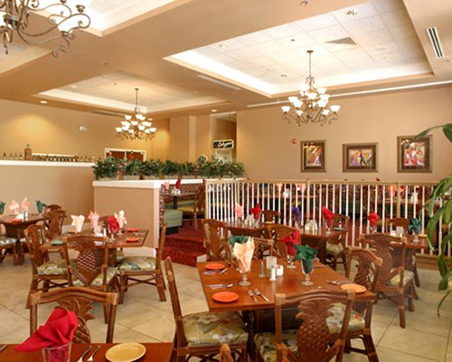 An indoor fine dining restaurant.