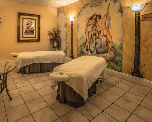 An indoor spa area at the resort.