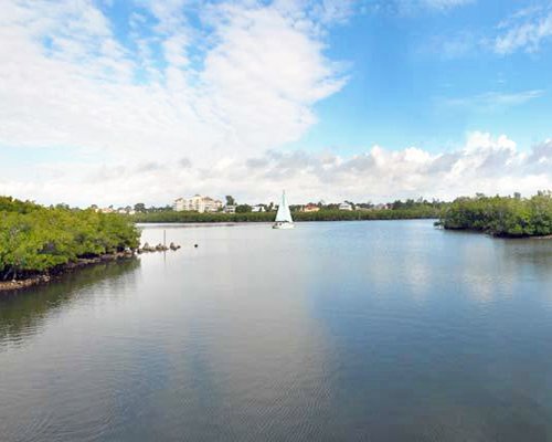 A view of the waterfront in the resort property.