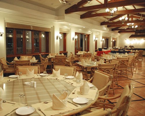 An indoor fine dining restaurant.