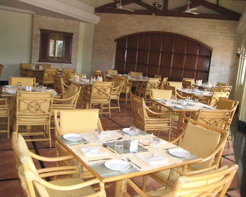 An indoor restaurant at The Lagoona Resort.
