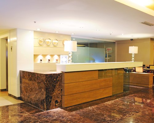 Reception area at One Tagaytay Place resort.