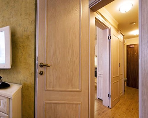 A view of the hallway at the resort.