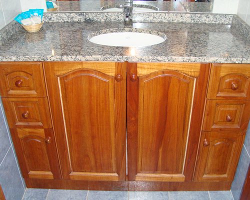 A single sink vanity.