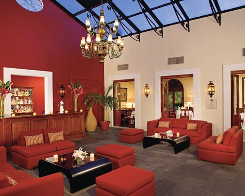 An indoor lounge area.