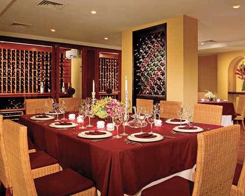 An indoor fine dining restaurant.