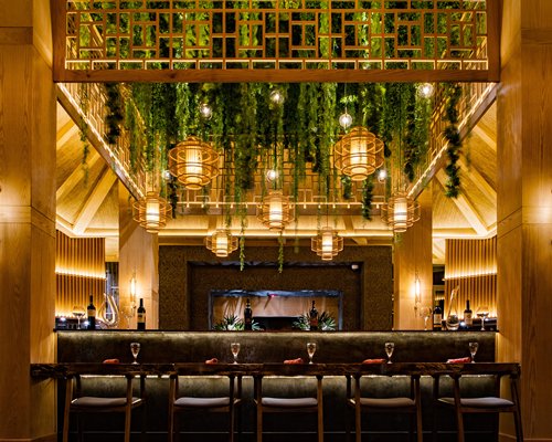 An indoor lounge area.