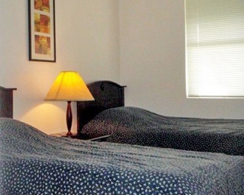 A well furnished bedroom with two twin beds.