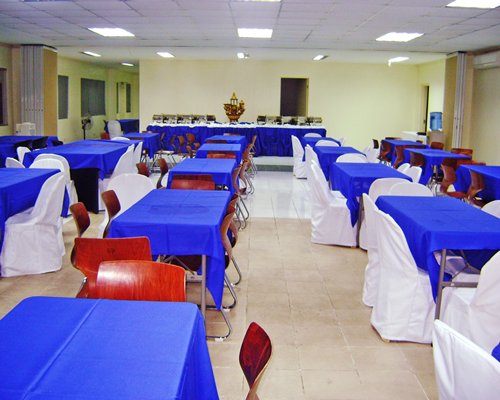 An indoor restaurant at Eastgate Village Resort.