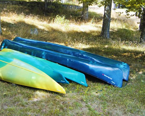 A view of kayaking boats.