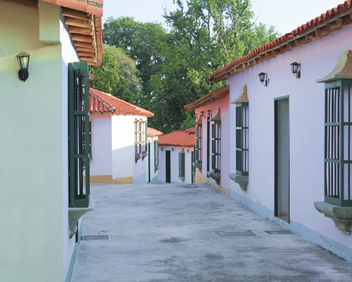 An exterior view of resort units.