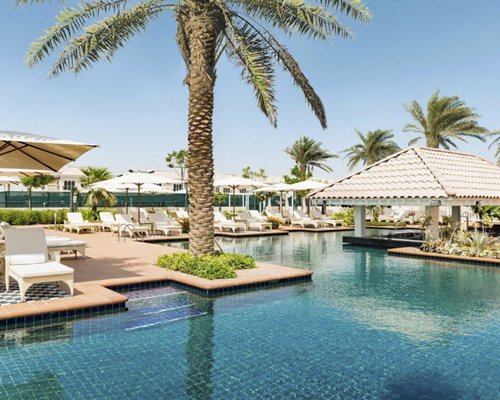 Stunning pool with the wonderful sitting area at AI Habtoor Polo
