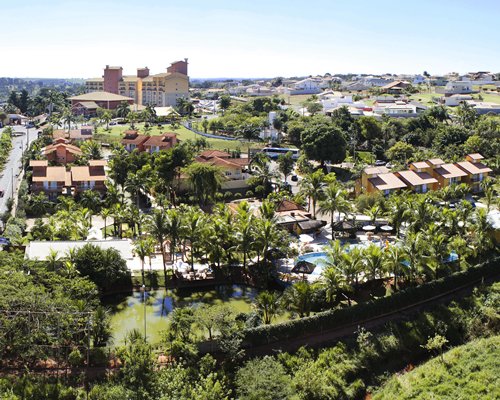 An aerial view of the resort property.
