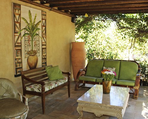 A scenic view of a lounge area.