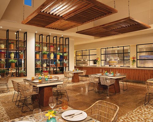 An indoor fine dining area at the resort.