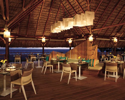 An indoor cafeteria at the resort.