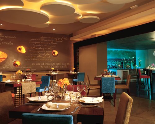 An indoor restaurant at Now Larimar Punta Cana.