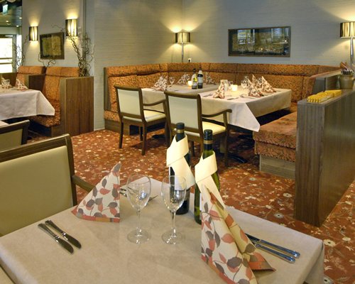 An indoor fine dining restaurant.