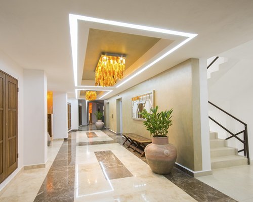 A large corridor at the resort.